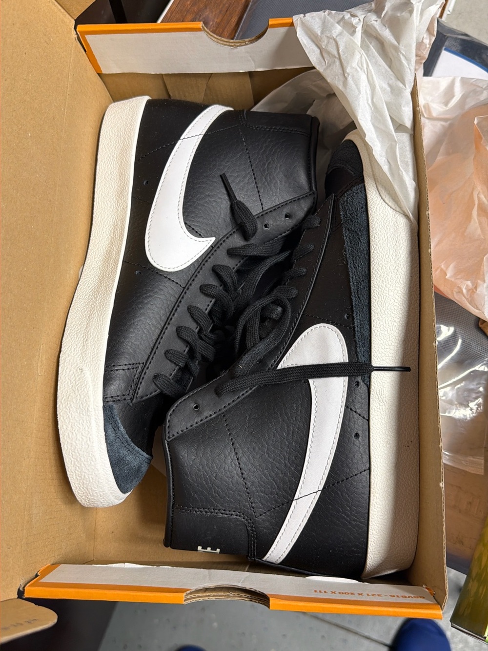 Nike Blazer Black and White High-Top